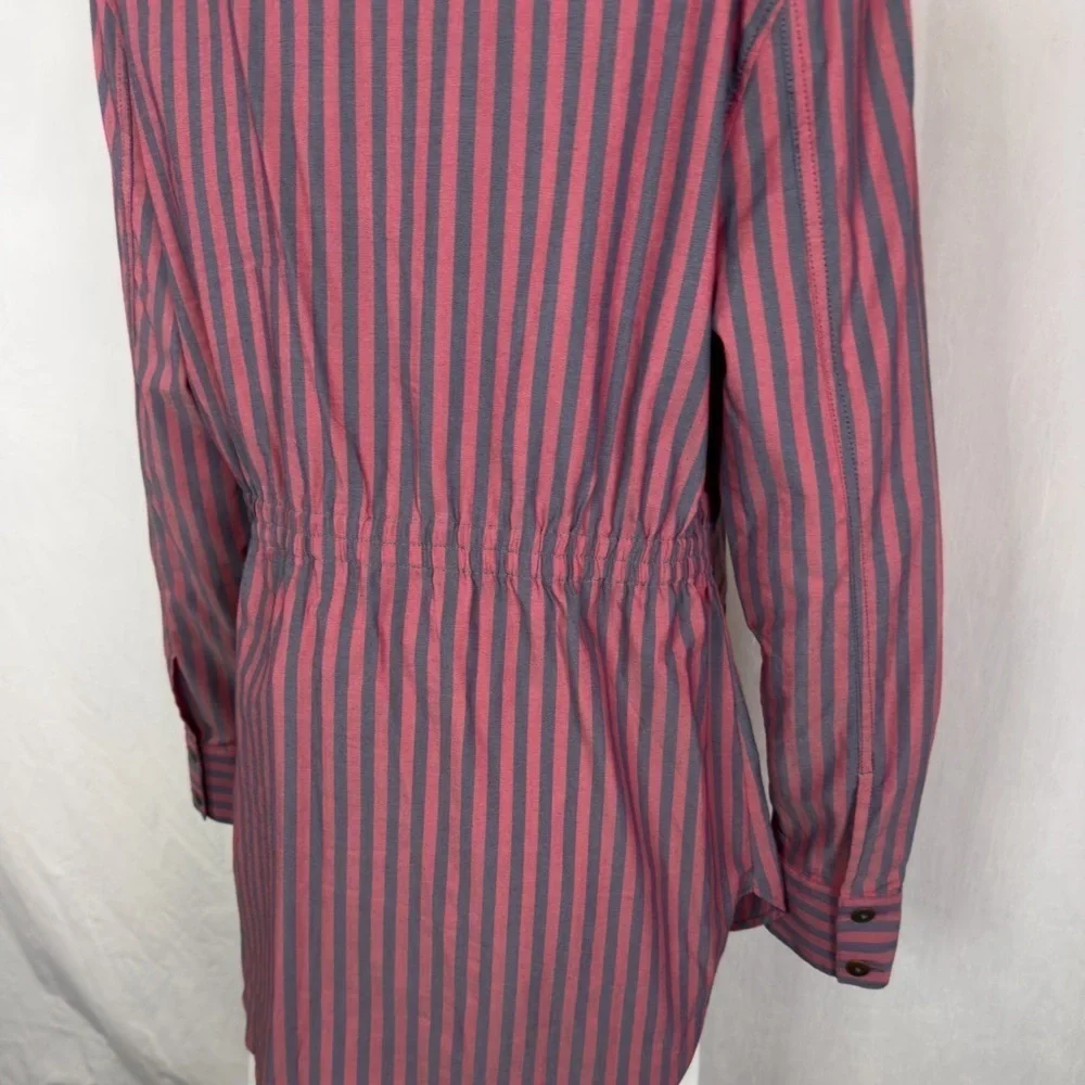 CABI Regatta Shacket Striped Button Down Blouse - Picture 11 of 16